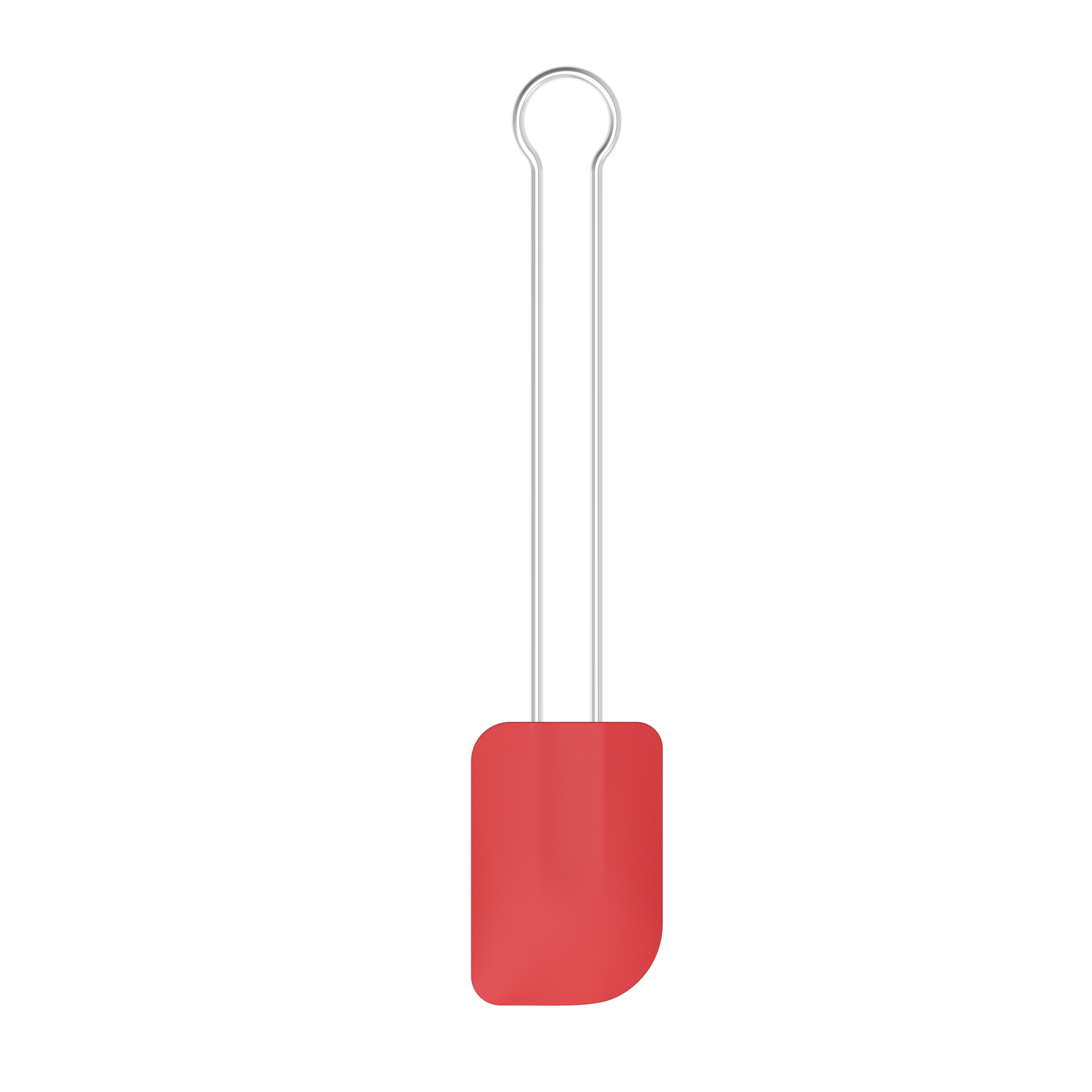 Teigschaber Kochblume groß L | Silikon, rot mit Edelstahlgriff 260° hitzebeständig flexibler Kopf für alle Lebensmittel für die Bratpfanne