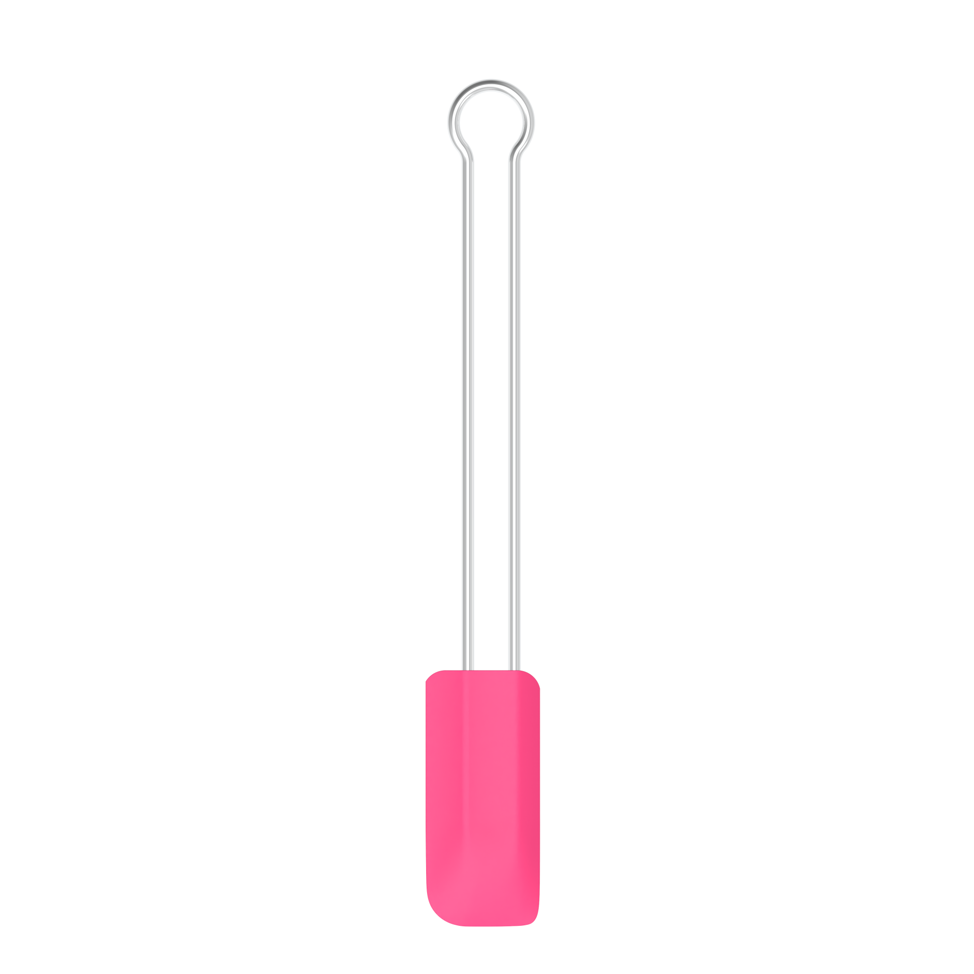 Teigschaber Kochblume klein S | Silikon, pink mit Edelstahlgriff