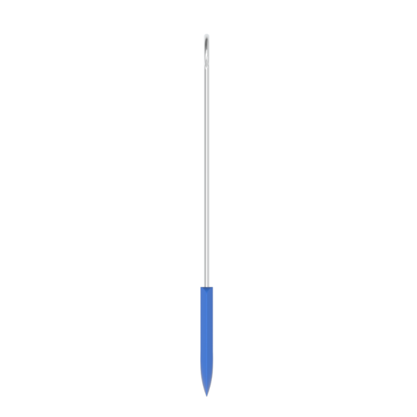 Teigschaber Kochblume klein S | Silikon, blau mit Edelstahlgriff
