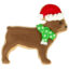 Ausstechform Dogge | Weihnachts-Dogge mit Innenprägung. 5x7 cm Edelstahl rostfrei Merry-Christmas-Dog Dogge mit Mütze und Schal Weihnachtsdogge Winterdogge Germanys next dog model