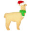 Merry-Christmas-Dog Lama mit Mütze und Schal Merry-Christmas-Lama Weihnachts-Lama Winterlama Ausstechform Lama | Weihnachts-Lama mit Innenprägung. 6x8 cm Edelstahl rostfrei